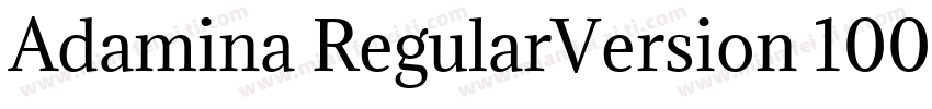 Adamina RegularVersion 1000 Januar字体转换